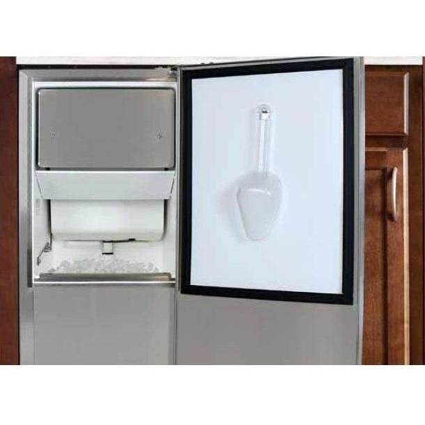 Marvel Professional 34 Lb. Built-In Right Hinge Ice Maker With Pump - Stainless Steel - MPRO30IMT - Open thumbnail