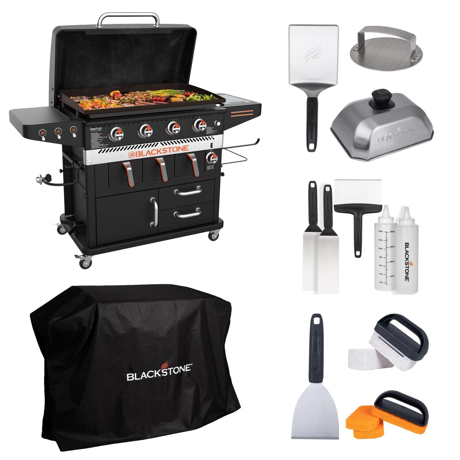 Blackstone Patio 36-Inch Griddle Cooking Station w/ Air Fryer Burger Bundle