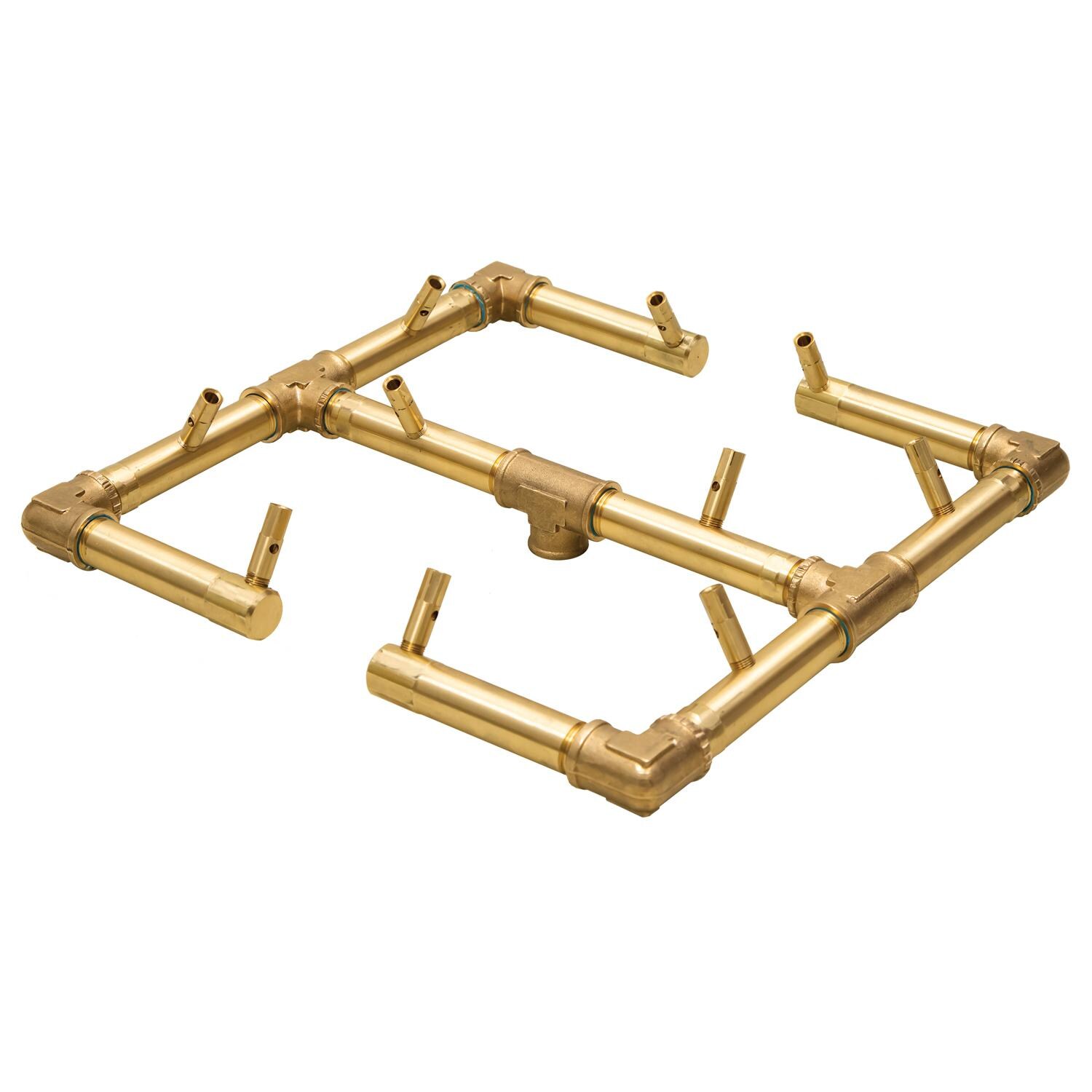 Warming Trends CFB120NGALPL24SFK1 24-Inch Square Natural Gas Fire Pit Burner Kit W/ 13-Inch Original Crossfire Brass Burner - CROSSFIRE Brass Burner thumbnail