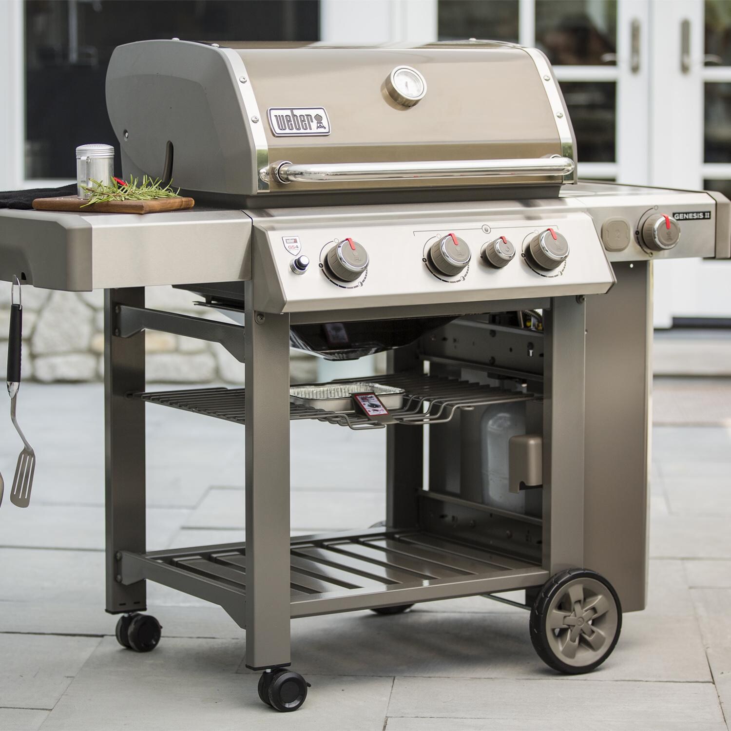 Weber Genesis II 61052001 E-330 Propane Gas Grill - Smoke (2019) - Lifestyle View thumbnail