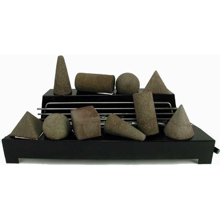 Rasmussen 30-Inch Brown ALTERNA See-Thru FireShape Set With Vent-Free Black Chassis Burner  thumbnail