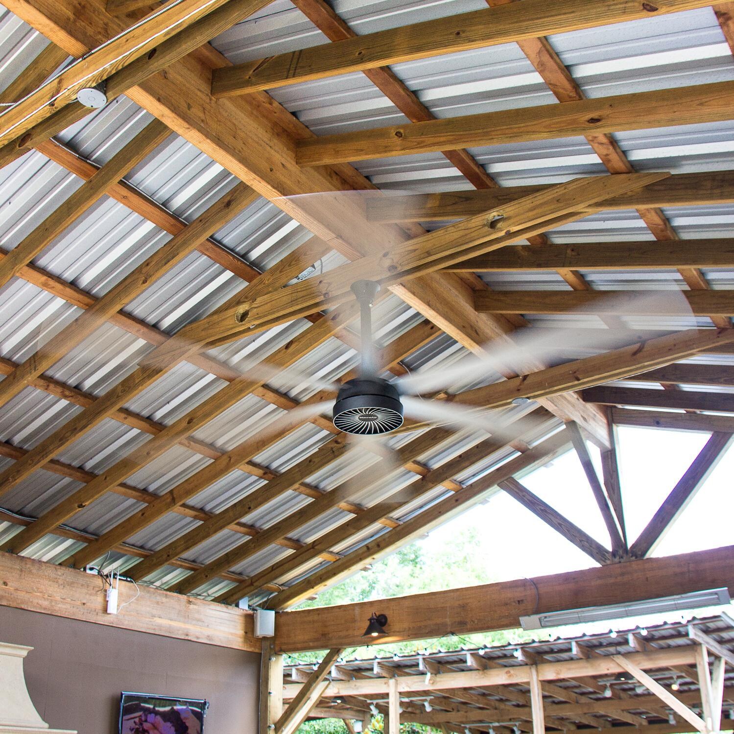 MacroAir AirVolution-D 370 Outdoor Ceiling Fan - Shown In Motion thumbnail