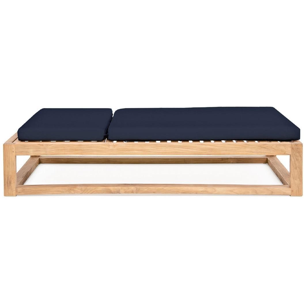 Scape Key Teak Chair Lounge in Indigo by Lakeview Outdoor Designs - Flat - Side View - White Background thumbnail
