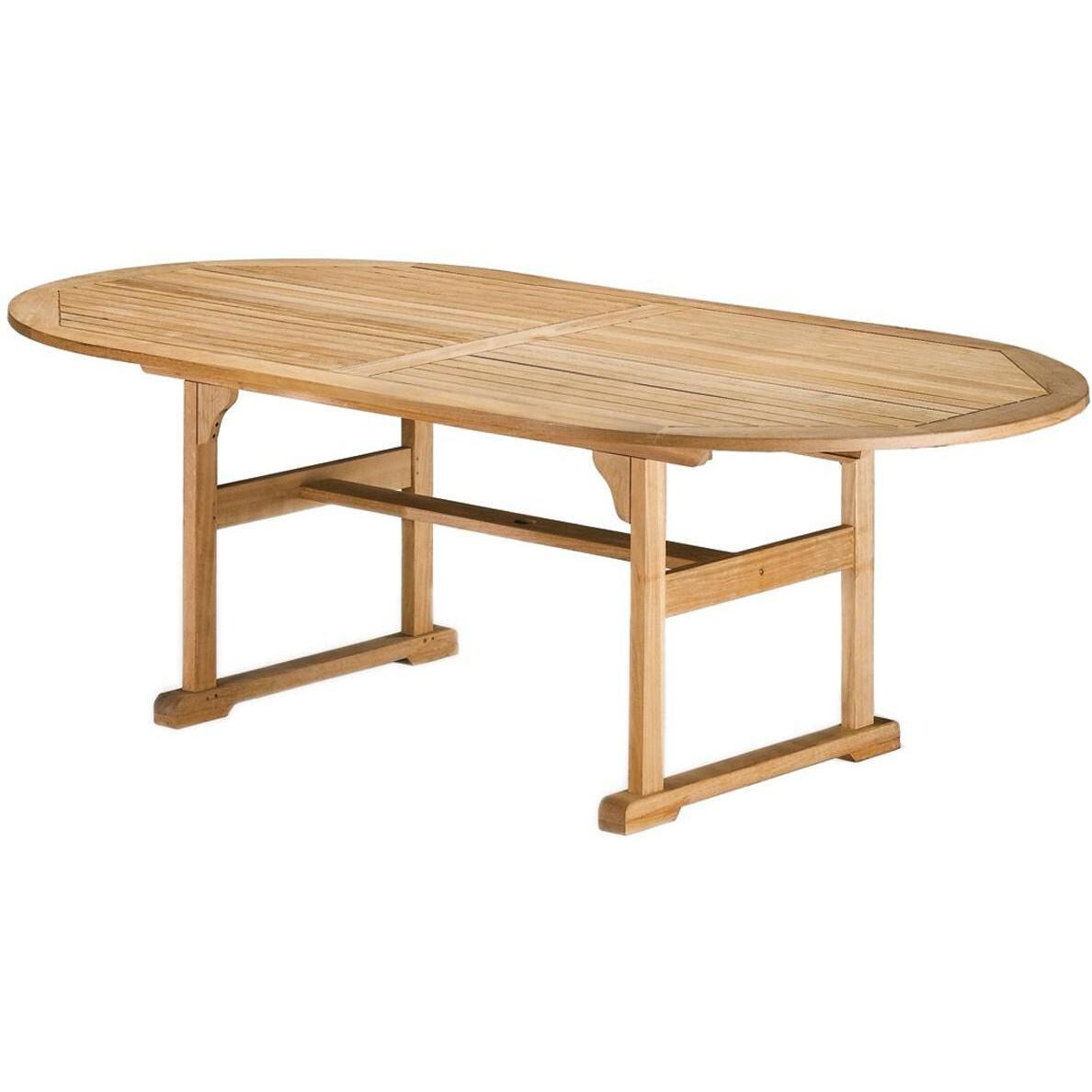 Chadwick 7 Piece Natural Shorea Patio Dining Set - 88-Inch Oval Table thumbnail