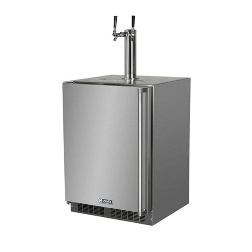 Lynx 24-in Outdoor Beverage Dispenser w/Lock & Double Tap - White Background thumbnail