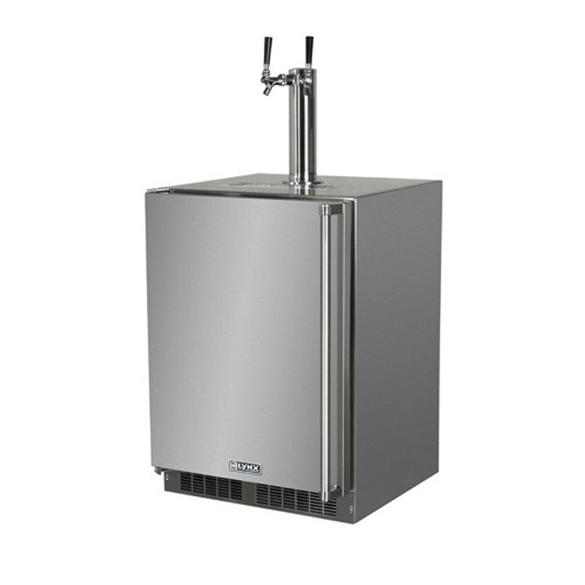 Lynx 24-in Outdoor Beverage Dispenser w/Lock & Double Tap