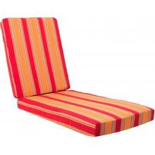 Sunbrella Bravada Salsa Long Outdoor Replacement Chaise Lounge Cushion W/ Knife Edge By BBQGuys