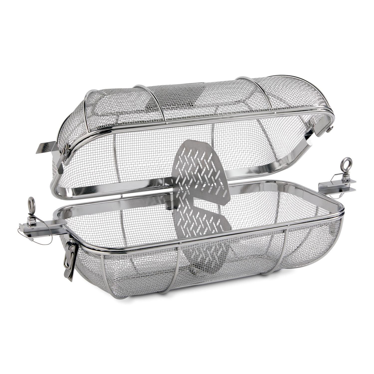 Weber CRAFTED 7676 Rotisserie Crisping Basket - Open View thumbnail