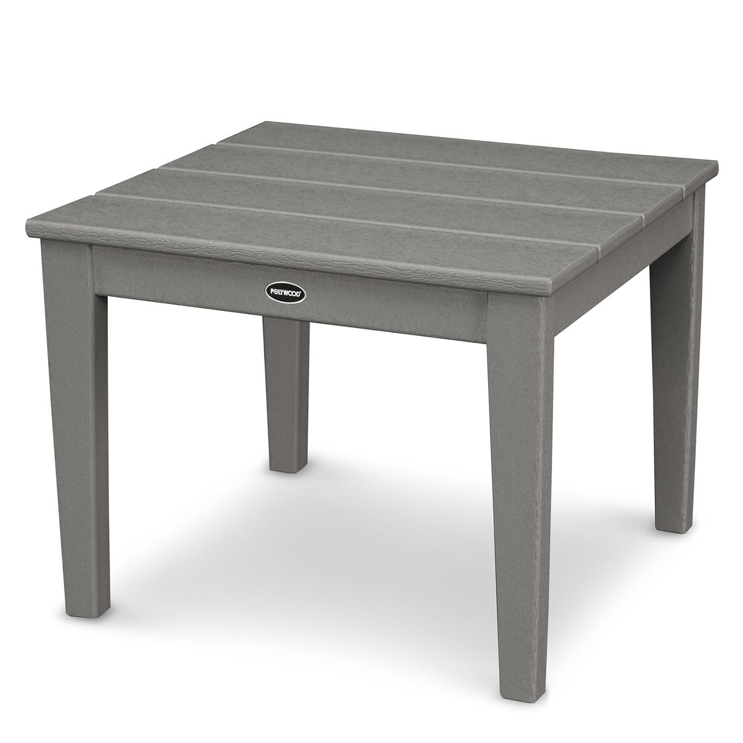POLYWOOD Newport 22Inch End Table Slate Grey BBQGuys