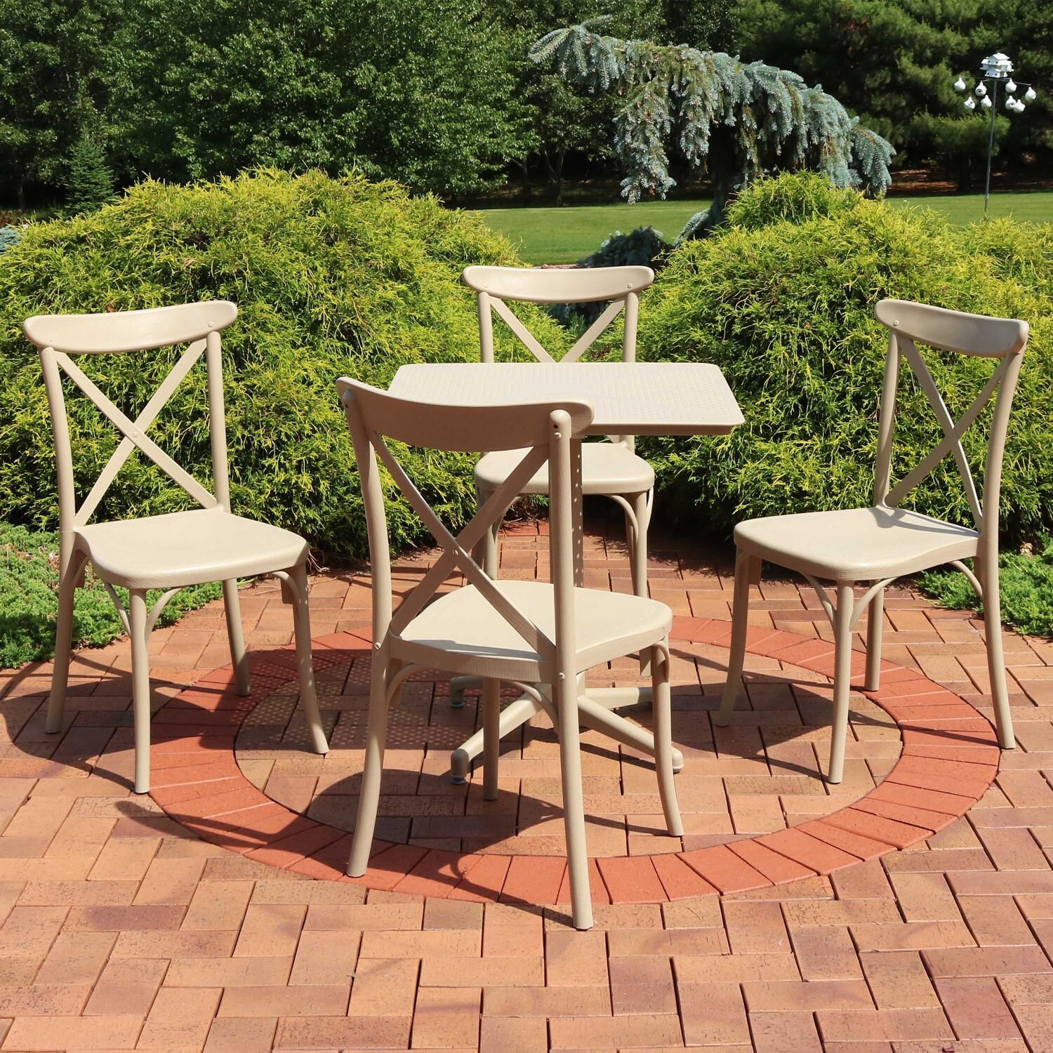 Ultimate Patio All-Weather 5-Piece Dining Set - Coffee