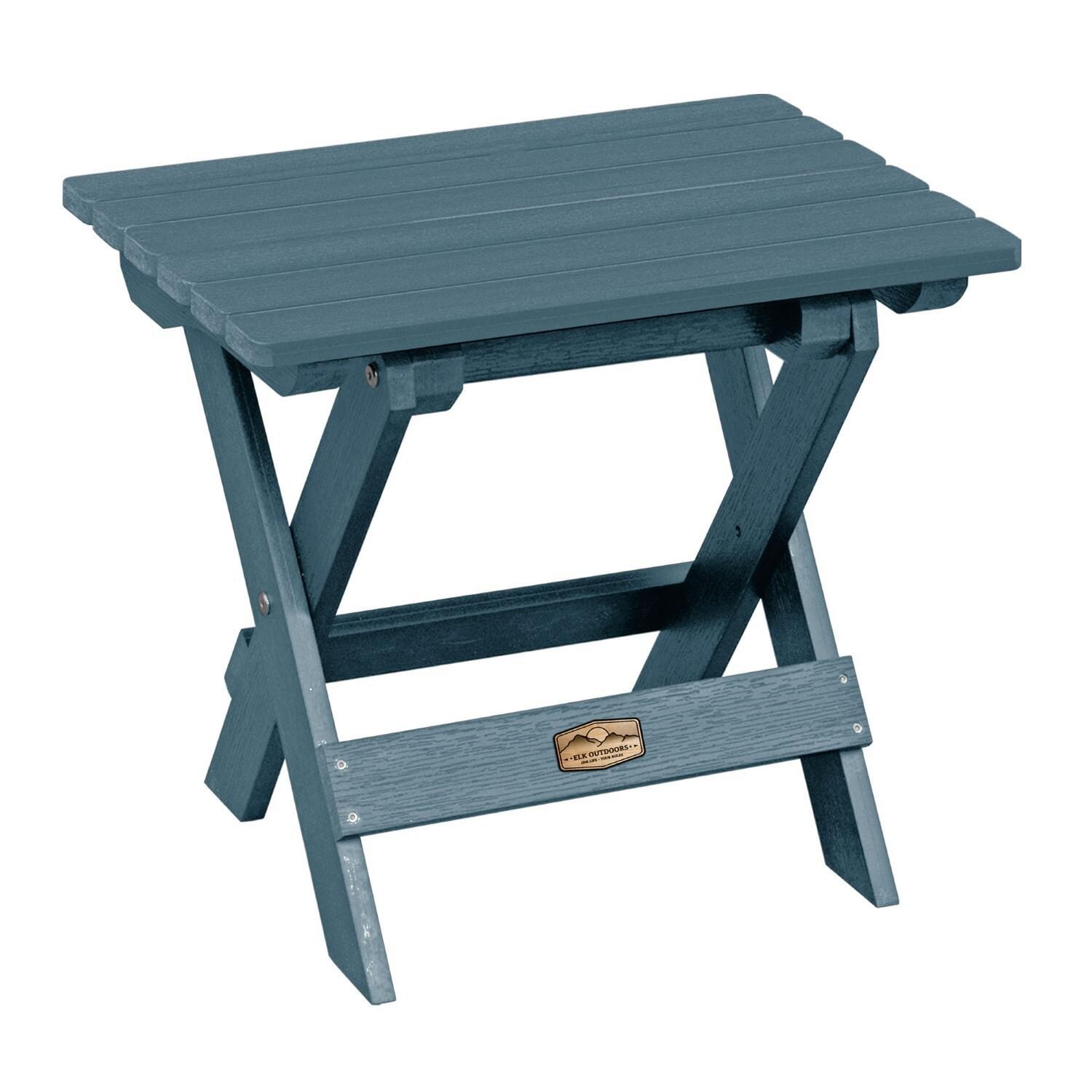 Lakeview The Charmville Folding Side Table - Nantucket Blue - On White thumbnail