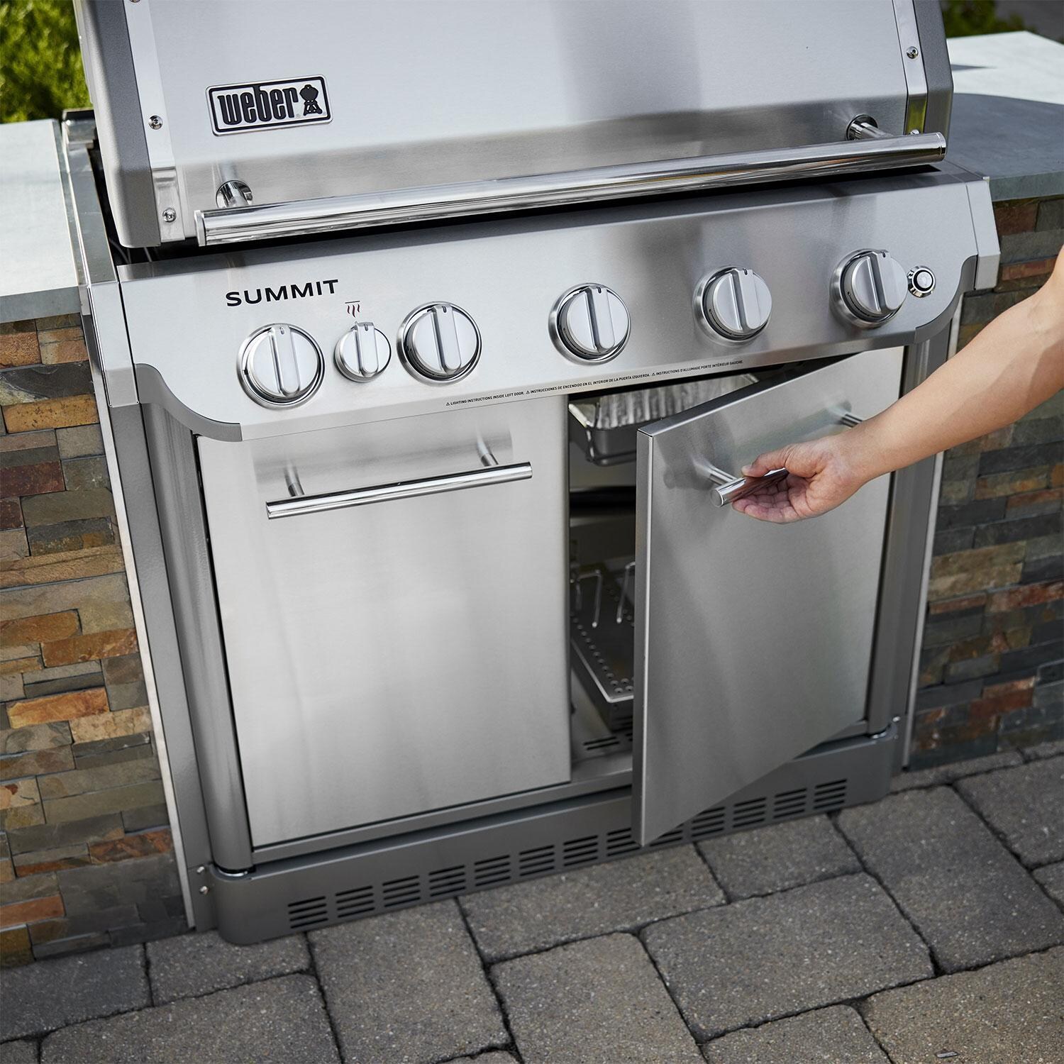Weber Summit 1500043 SB38 S Built-In Natural Gas Grill - Opening Cabinet - Detail thumbnail