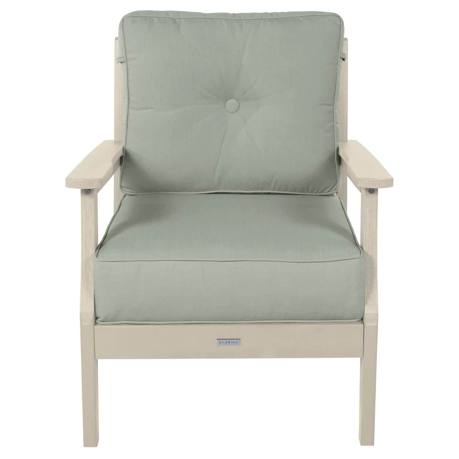 Blushing Bay Recycled Plastic Club Chair in Canvas Seasalt/Whitewash by Lakeview Outdoor Designs - White Background thumbnail