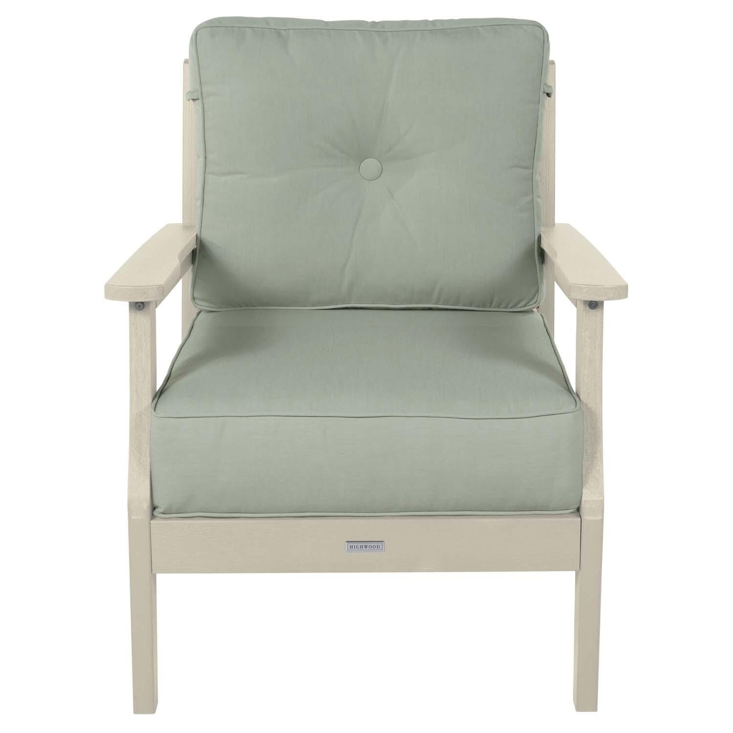 Blushing Bay Recycled Plastic Club Chair in Canvas Seasalt/Whitewash by Lakeview Outdoor Designs - White Background thumbnail