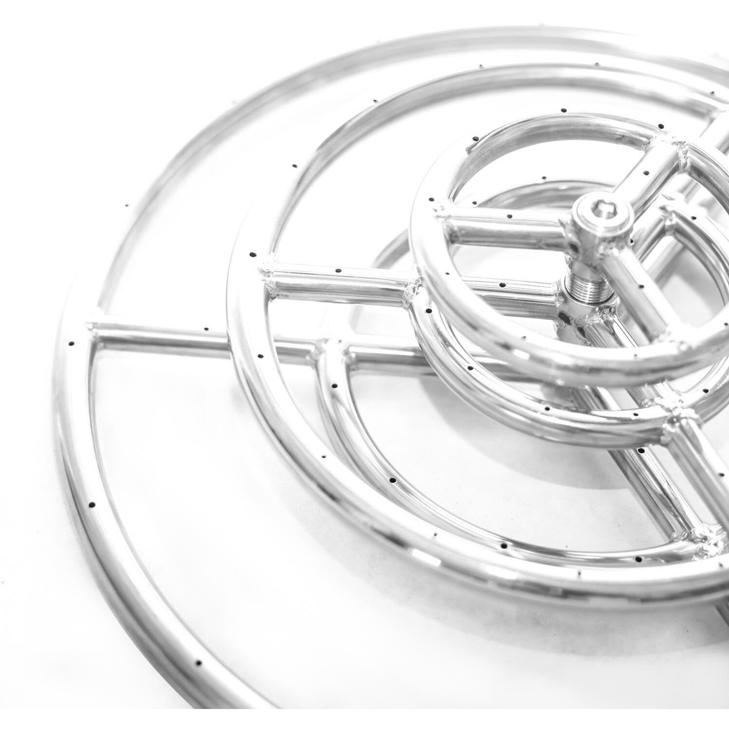 BBQGuys Signature 18Inch 3Tier Propane Gas Ring Burner Stainless