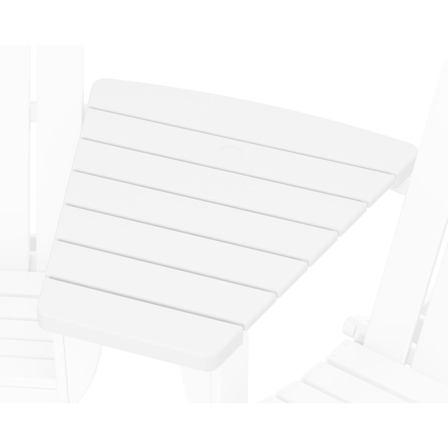 POLYWOOD PWS562-1-WH Classic Folding Adirondacks W/ Connecting Table - Connecting Table thumbnail