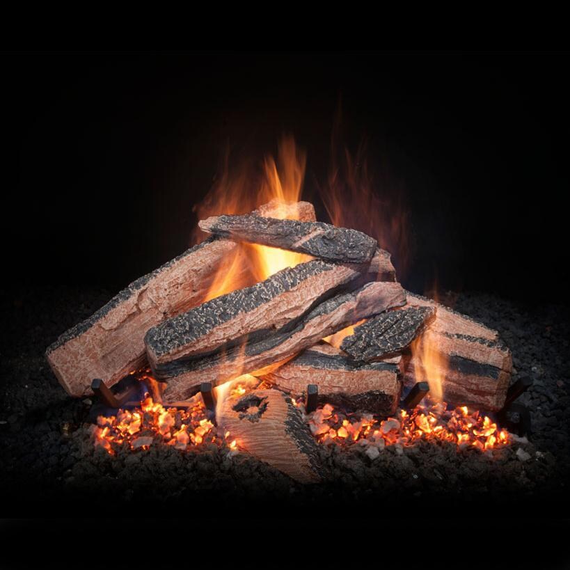 Golden Blount 24-Inch Texas Stack Vented Natural Gas Log Set - Match Light