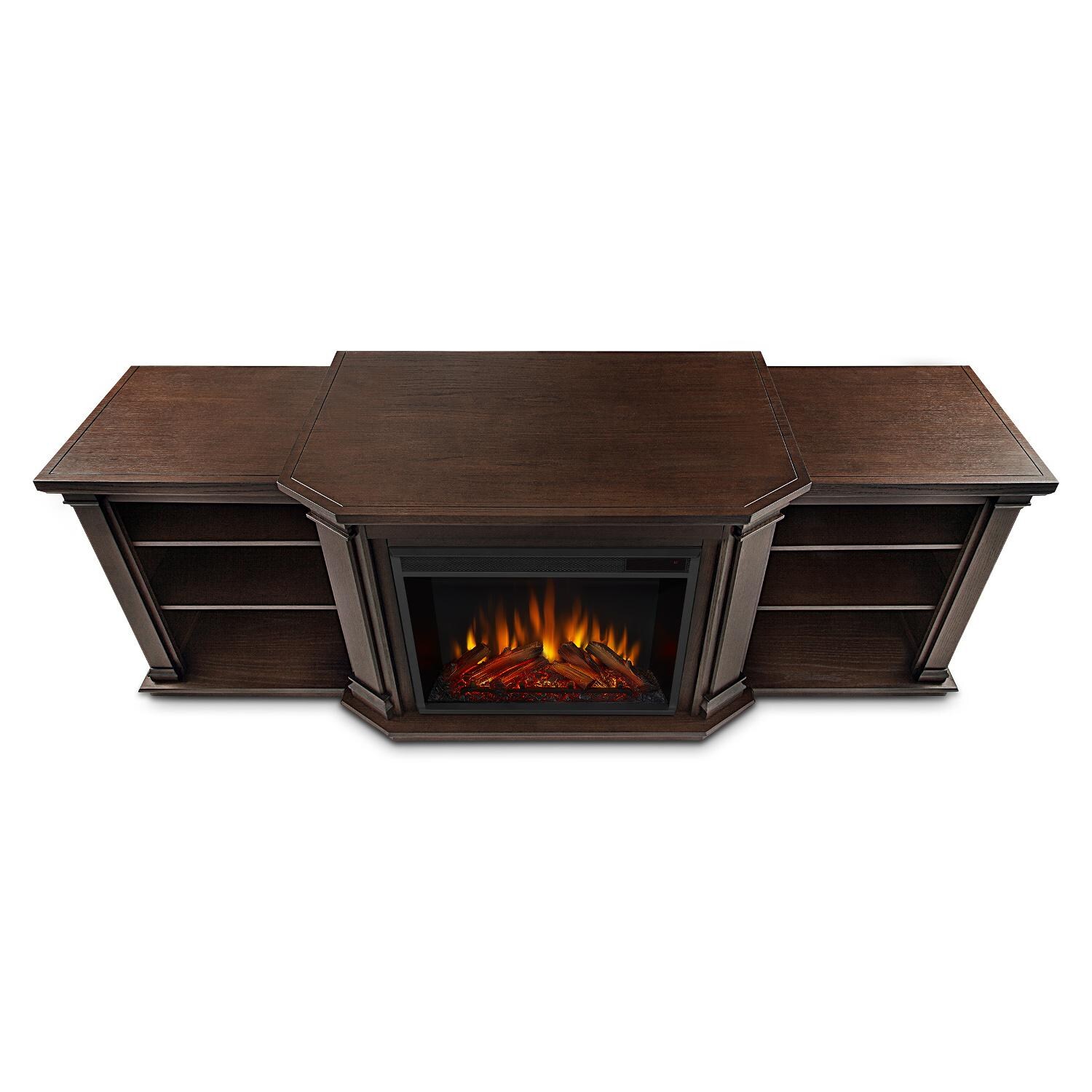 Real Flame - 7930E-CO - Valmont 75-Inch Electric Fireplace Entertainment Center - Chestnut Oak - Top View thumbnail