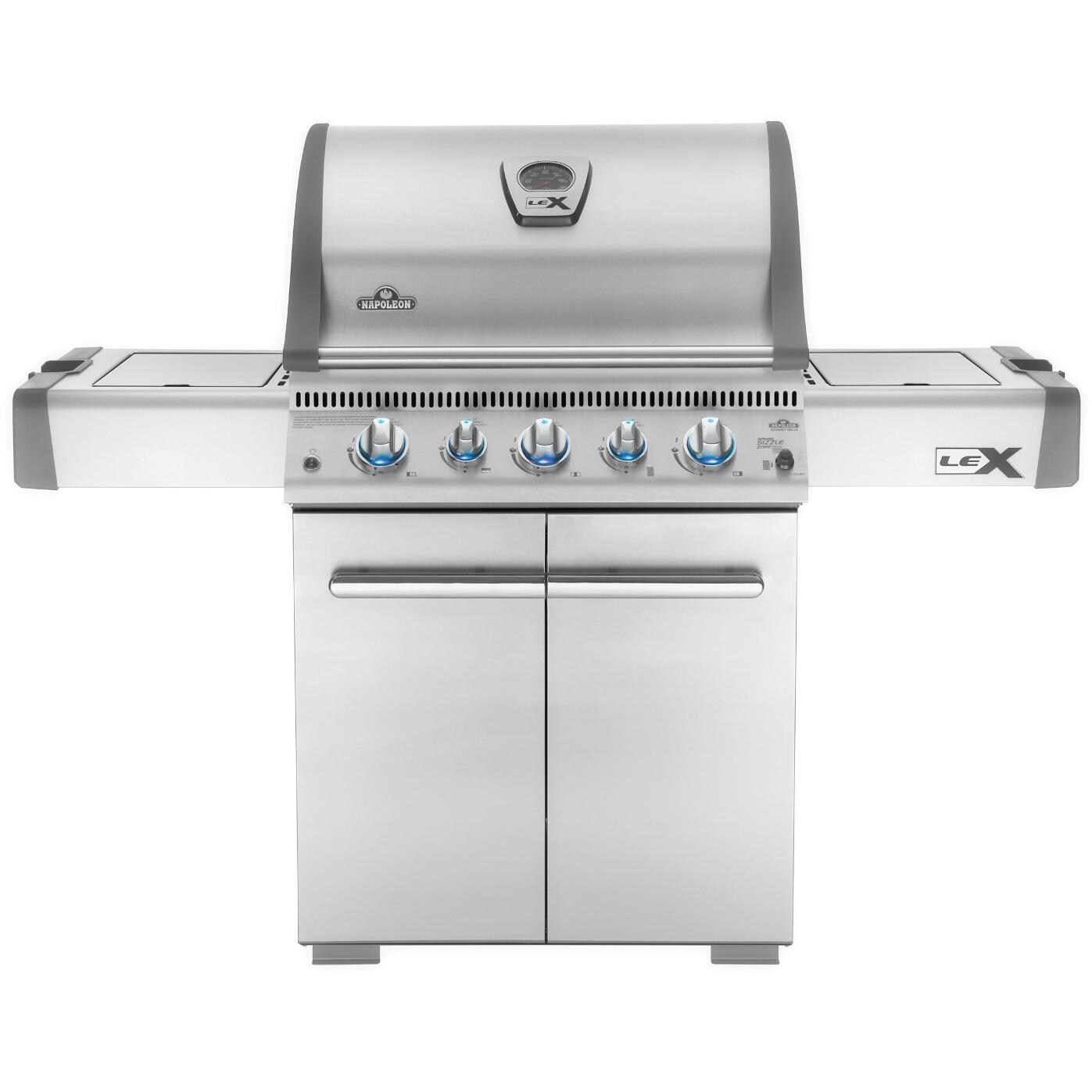 Napoleon Mirage 485 Propane Gas Grill With Rear Infrared Burner And Infrared Side Burner On Cart