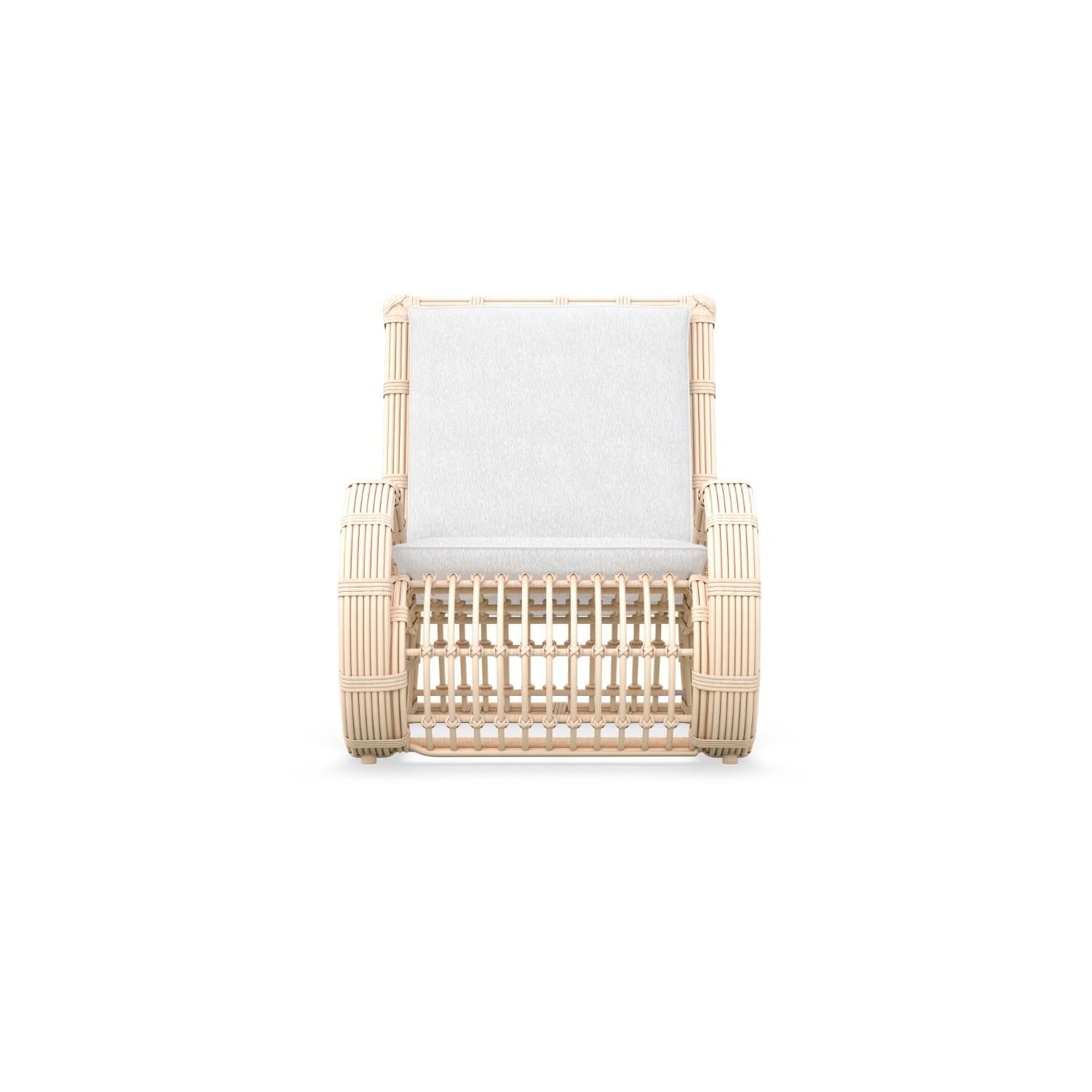 Azzurro Living PAL-W05S1-CU Paloma Wicker Club Chair in Almond/Cloud - Front - White Background thumbnail