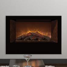 Modern Flames Home Fire 42-Inch Built-In Electric Fireplace W/ Canyon Juniper Logs & Red Herringbone Brick Side Panels