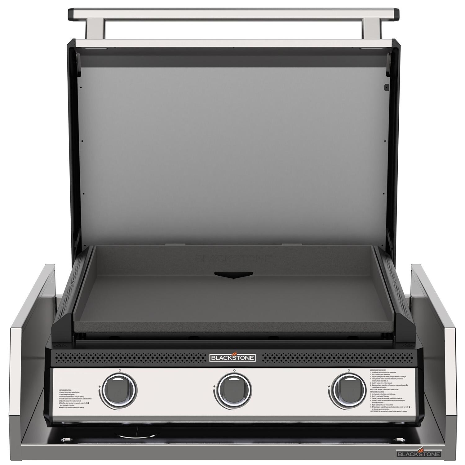 Blackstone 6029 28-Inch Propane Gas Griddle W/Stainless Steel Insulation Jacket - Hood Open thumbnail