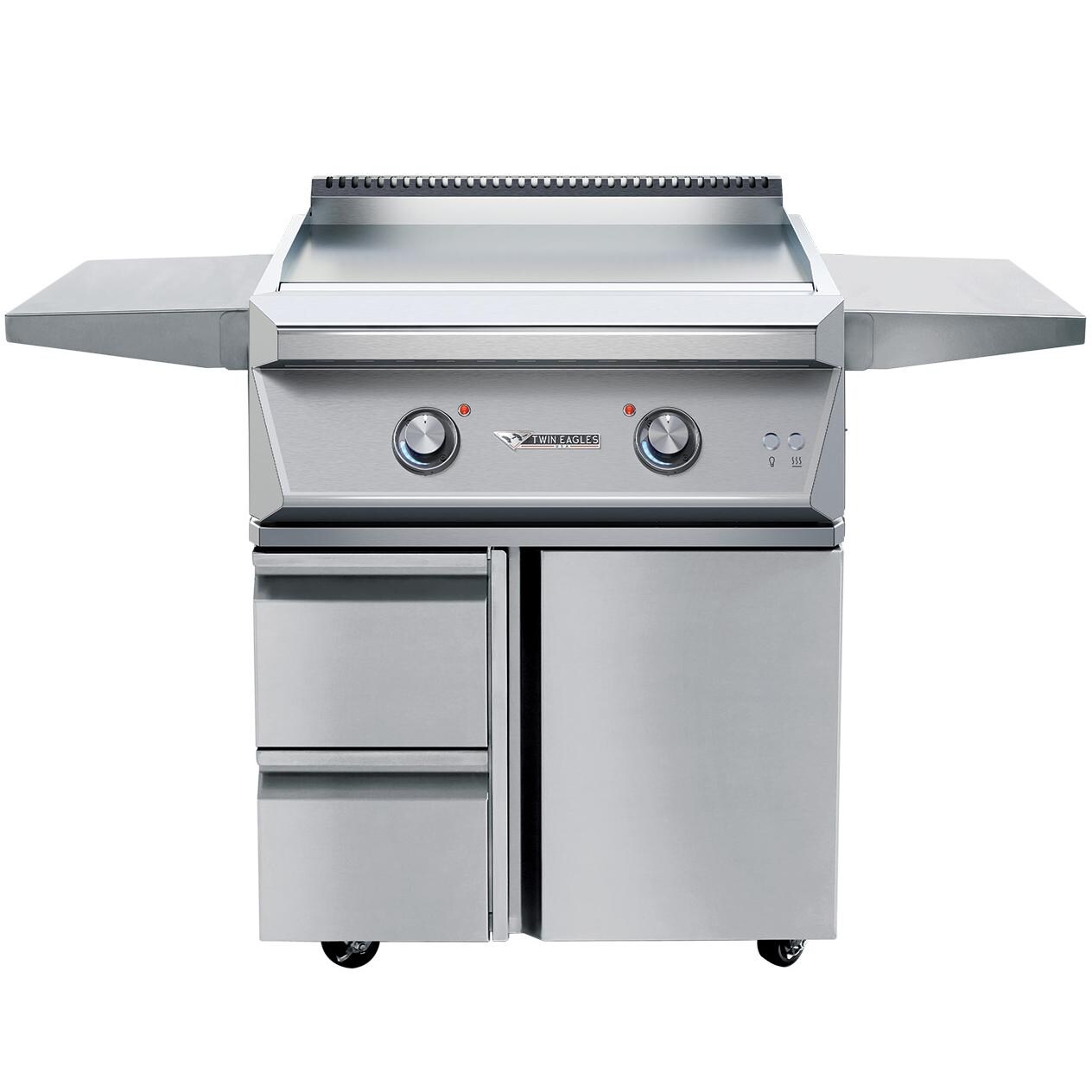 Twin Eagles 30-in Natural Gas Teppanyaki Griddle On Deluxe Cart - White Background thumbnail