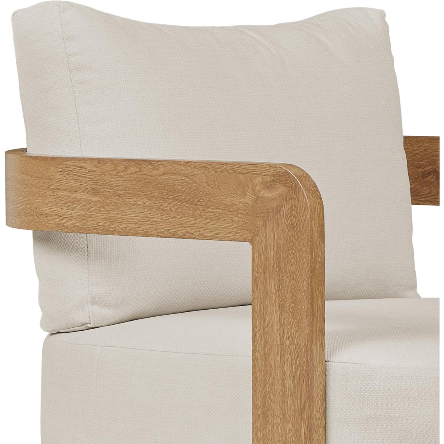 Lakeview Outdoor Designs SC13095-WDLK Bocage Metal Club Chair in Weathered Lakewood w/ Cushions - Arm - Detail thumbnail