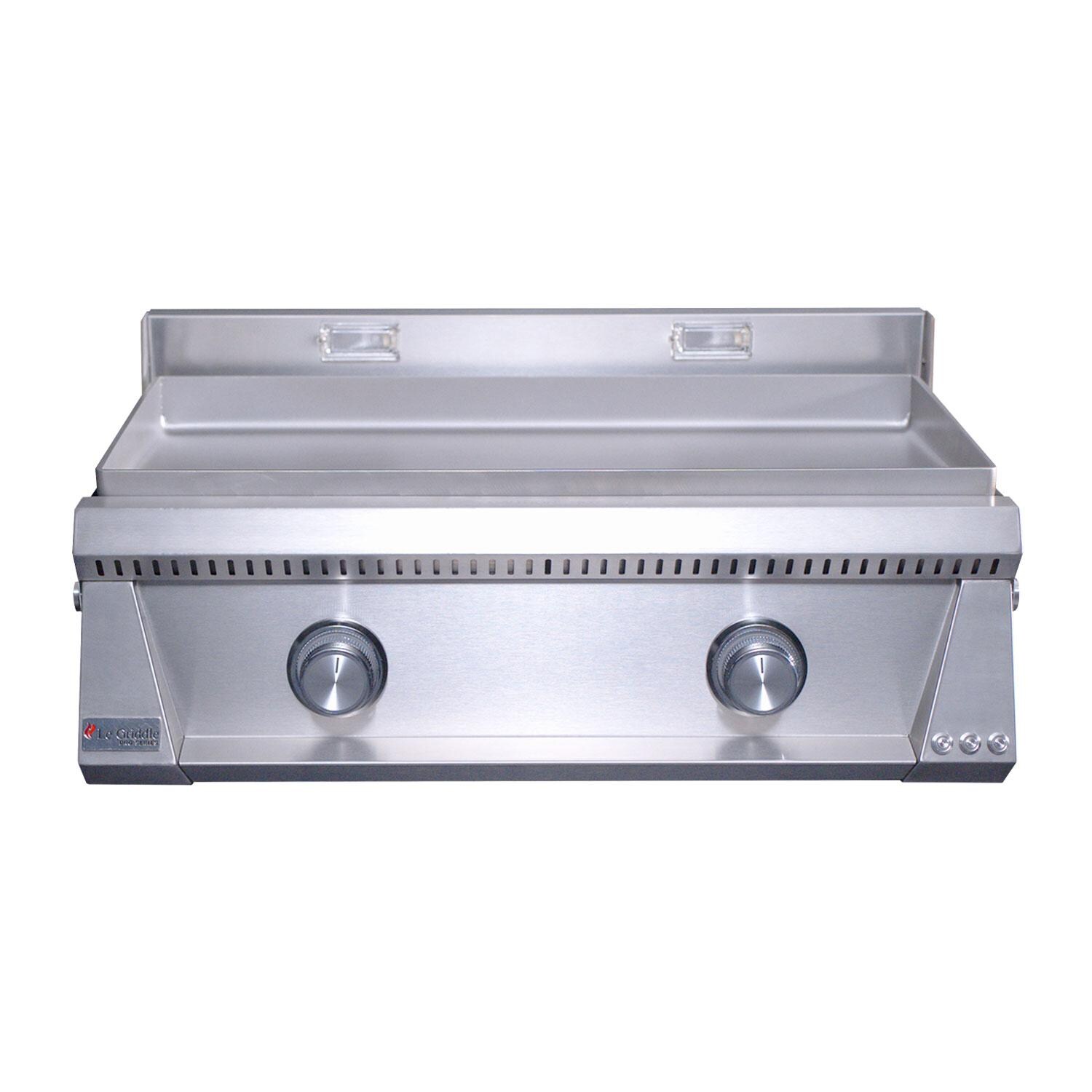 Le Griddle OML75P6 LP Pro Series 75 2 Burner Built-In Propane Flat Top Grill w/ 6mm Plate - Off - White Background thumbnail