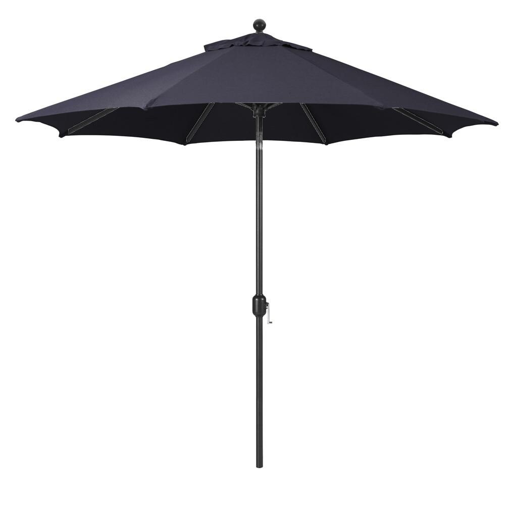 Galtech 9 Ft. Octagonal Aluminum Patio Umbrella W/ Crank Lift & Deluxe Auto Tilt - Black Frame W/ Black Sunbrella Fabric thumbnail