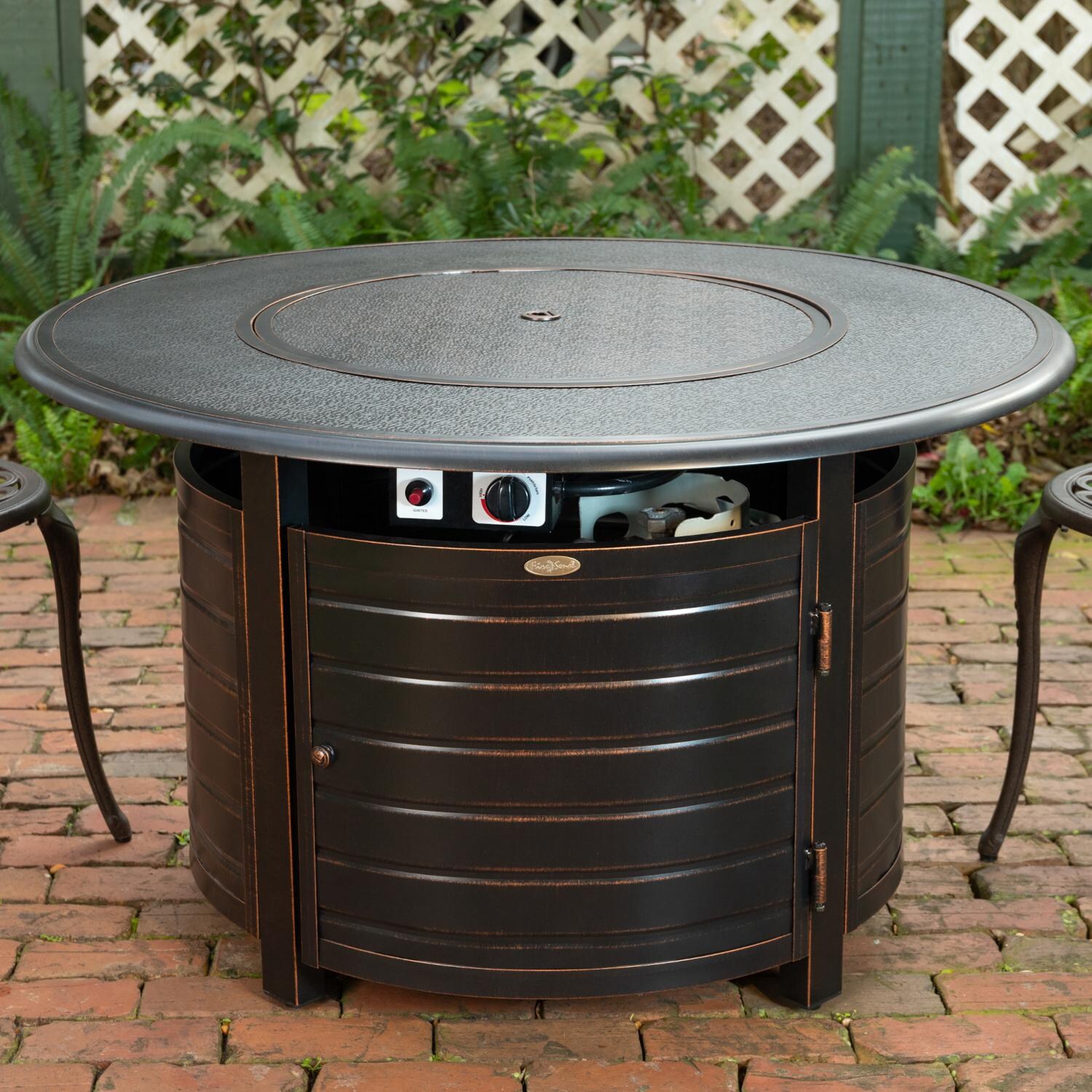 Ultimate Patio SC62755 Haven Bay 42-Inch Round Aluminum Propane Fire Pit Table - Burner Cover thumbnail