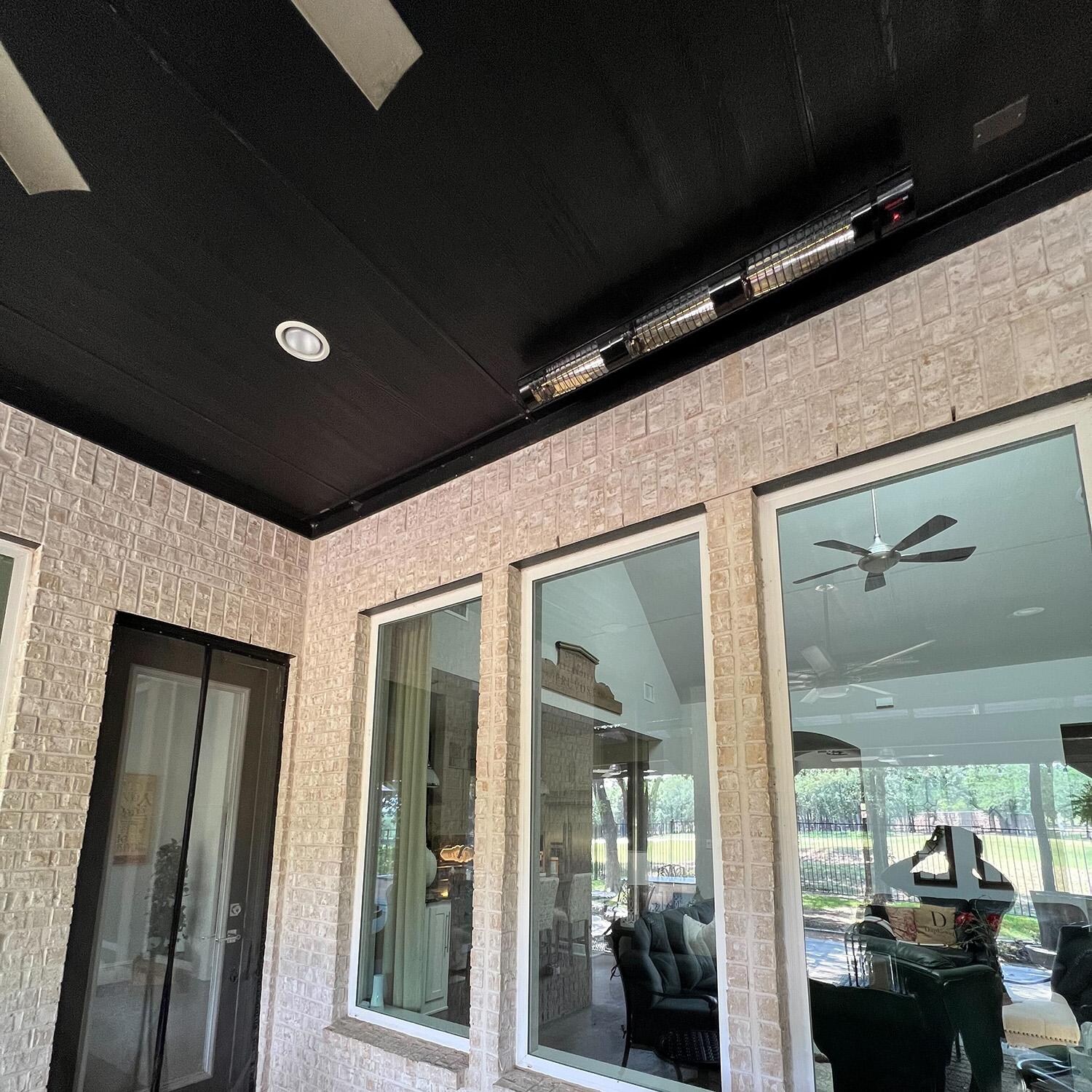 RADtec T6000/18R2 Torrid Series 77-in 6000W Electric Infrared Patio Heater - Covered Patio - Lifestyle thumbnail