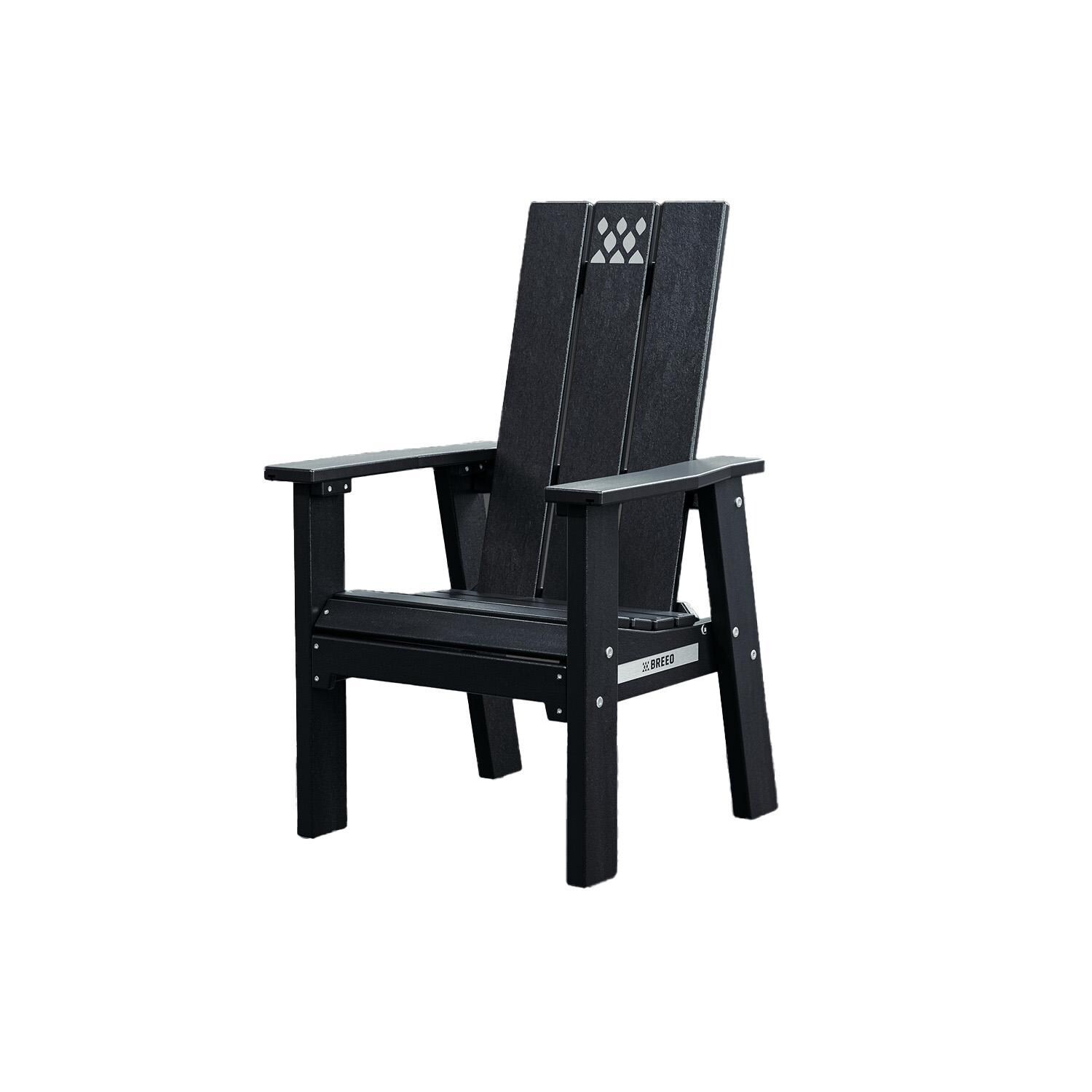 X Series Recycled Plastic Club Chair in Black by Breeo