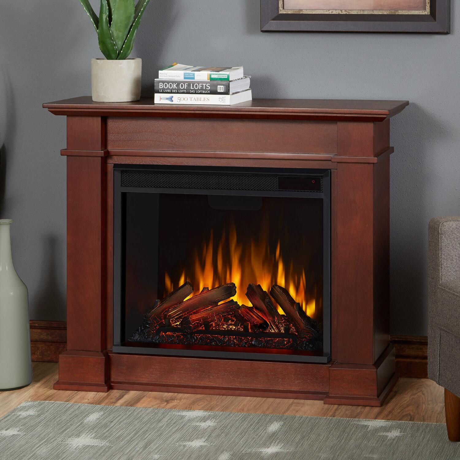 Real Flame 1220E-DE Devin Petite 36-Inch Electric Fireplace With Mantel - Dark Espresso
