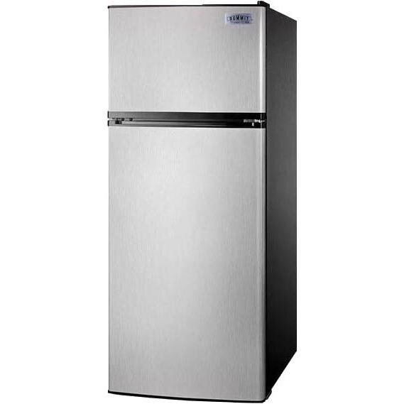 Summit 10.3 Cu. Ft. Refrigerator With Ice Maker - Stainless Steel - Angle thumbnail