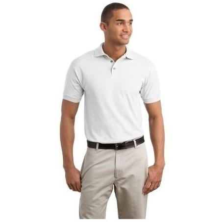 Jerzees - 5.6-Ounce Jersey Knit Sport Shirt S - White