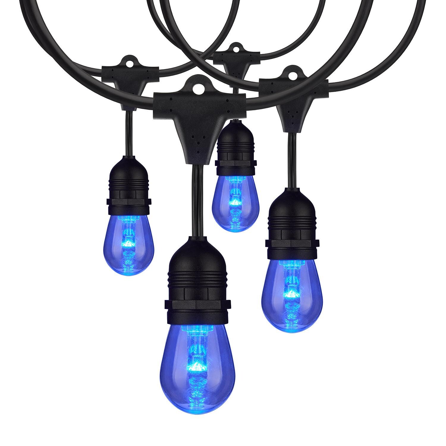 Satco S11290 Smart LED 24 Foot 12 Bulb String Lights - Blue Bulbs thumbnail