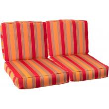Sunbrella Bravada Salsa 4 Piece Large Outdoor Replacement Loveseat Cushion Set W/ Piping By BBQGuys