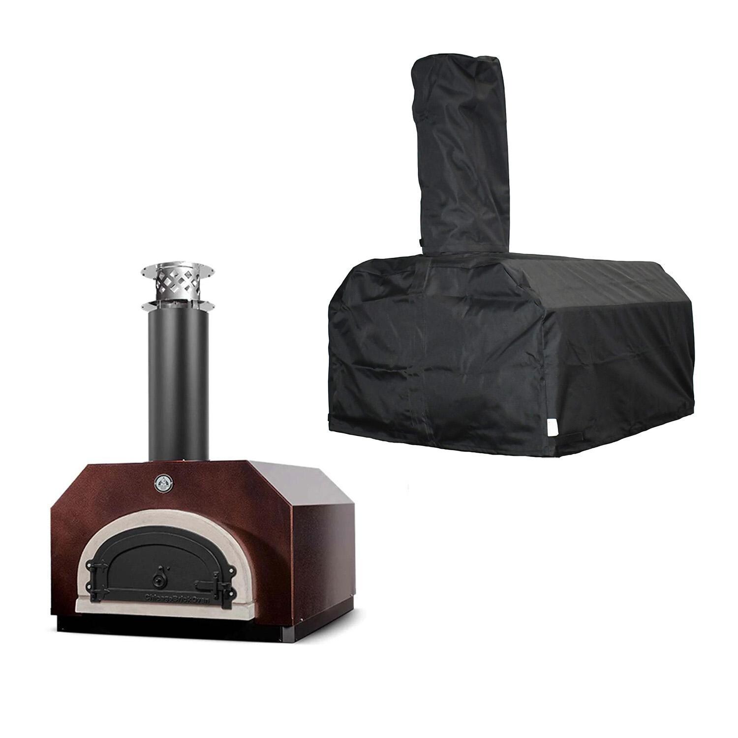Chicago Brick Oven CBO-750 Countertop Wood Fired Pizza Oven w/ Cover - Copper