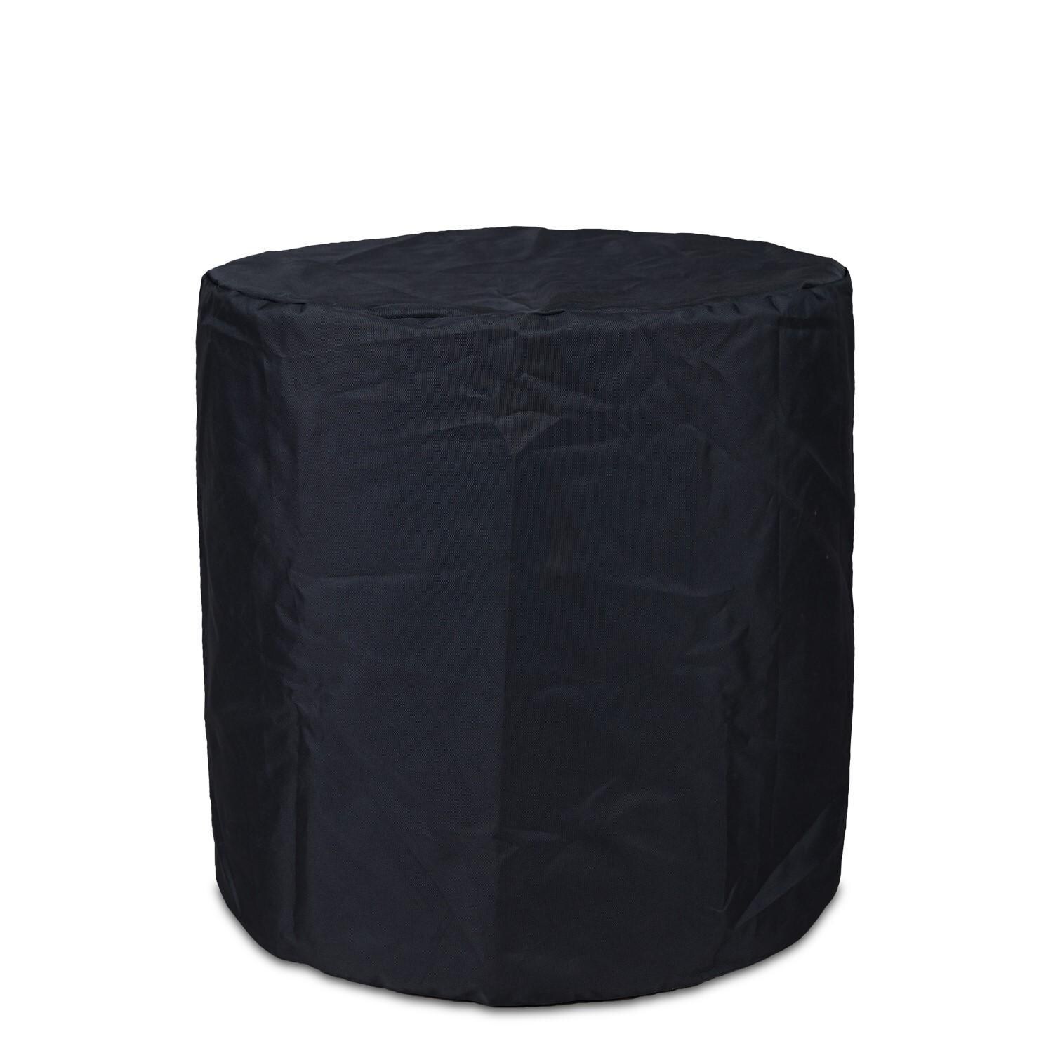 Elysian 24 Inch Round Steel Propane Fire Pit Table in Black by Lakeview - Cover - White Background thumbnail