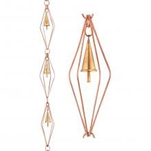 Diamond 8 1/2 Ft Rain Chain By Good Directions - Pure Copper image