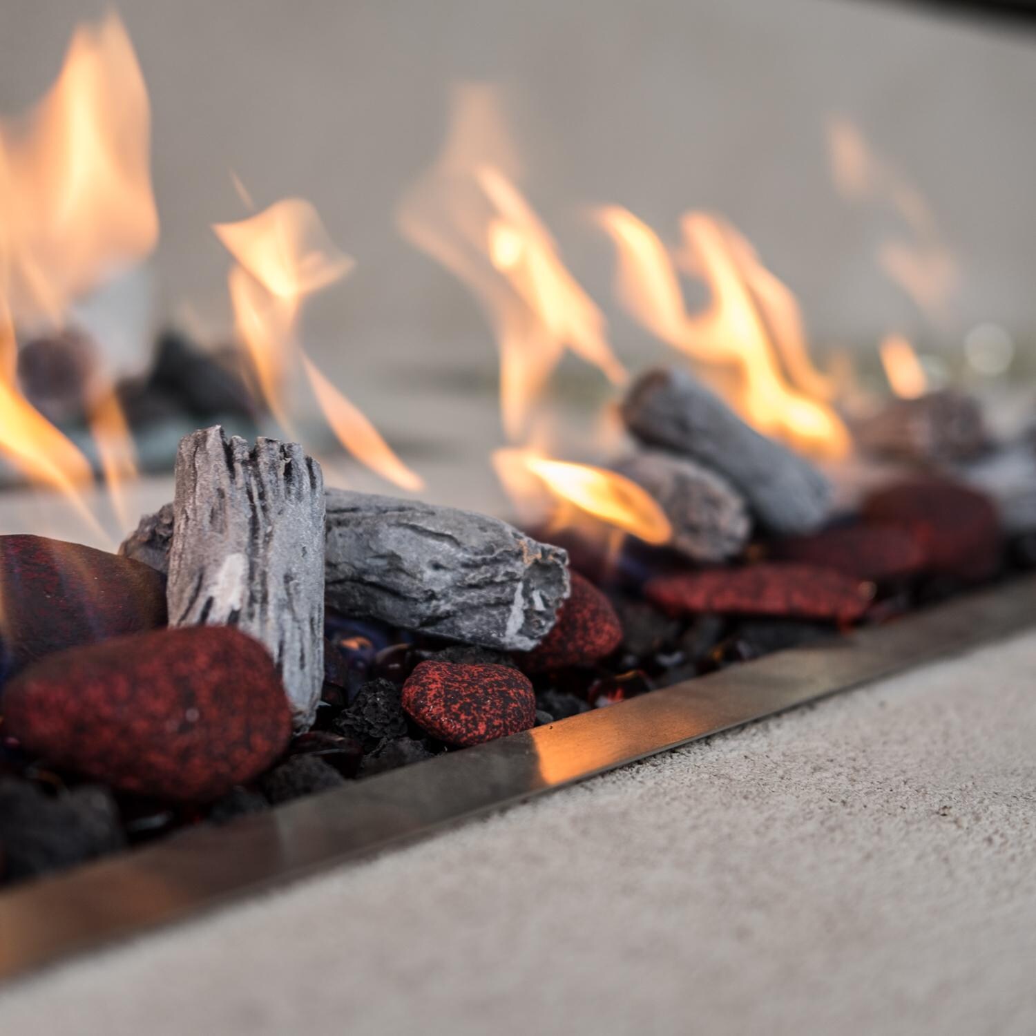 Enhance A Fire - DRBT-KL - Key Largo Driftwood Twig - Closeup With Mixed Media Lit 3 thumbnail