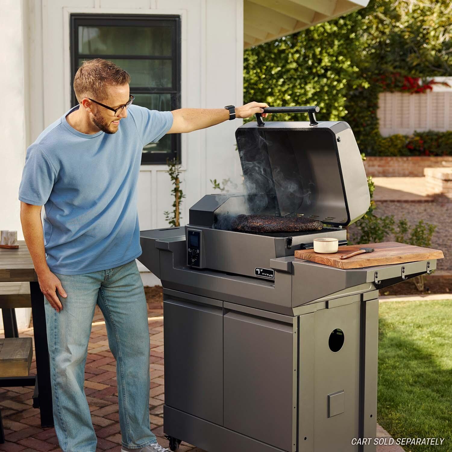 TYTUS TDT-GHS-SMOK Emberwood Pellet Smoker - Shown on Cart (Not Included) - Lifestyle thumbnail