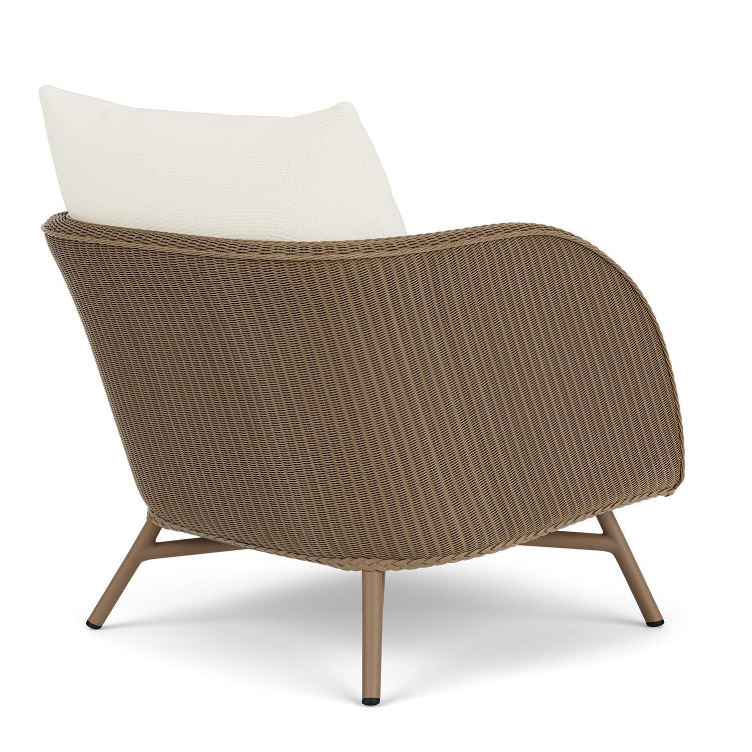 Lloyd Flanders Essence Lounge Chair W/Sailcloth Salt Fabric - Fawn Finish - Back Right thumbnail