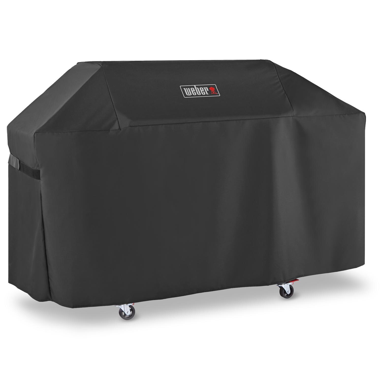 Weber 7758 Premium Grill Cover For Genesis 400 Series Gas Grills - Left-Side Angled View thumbnail