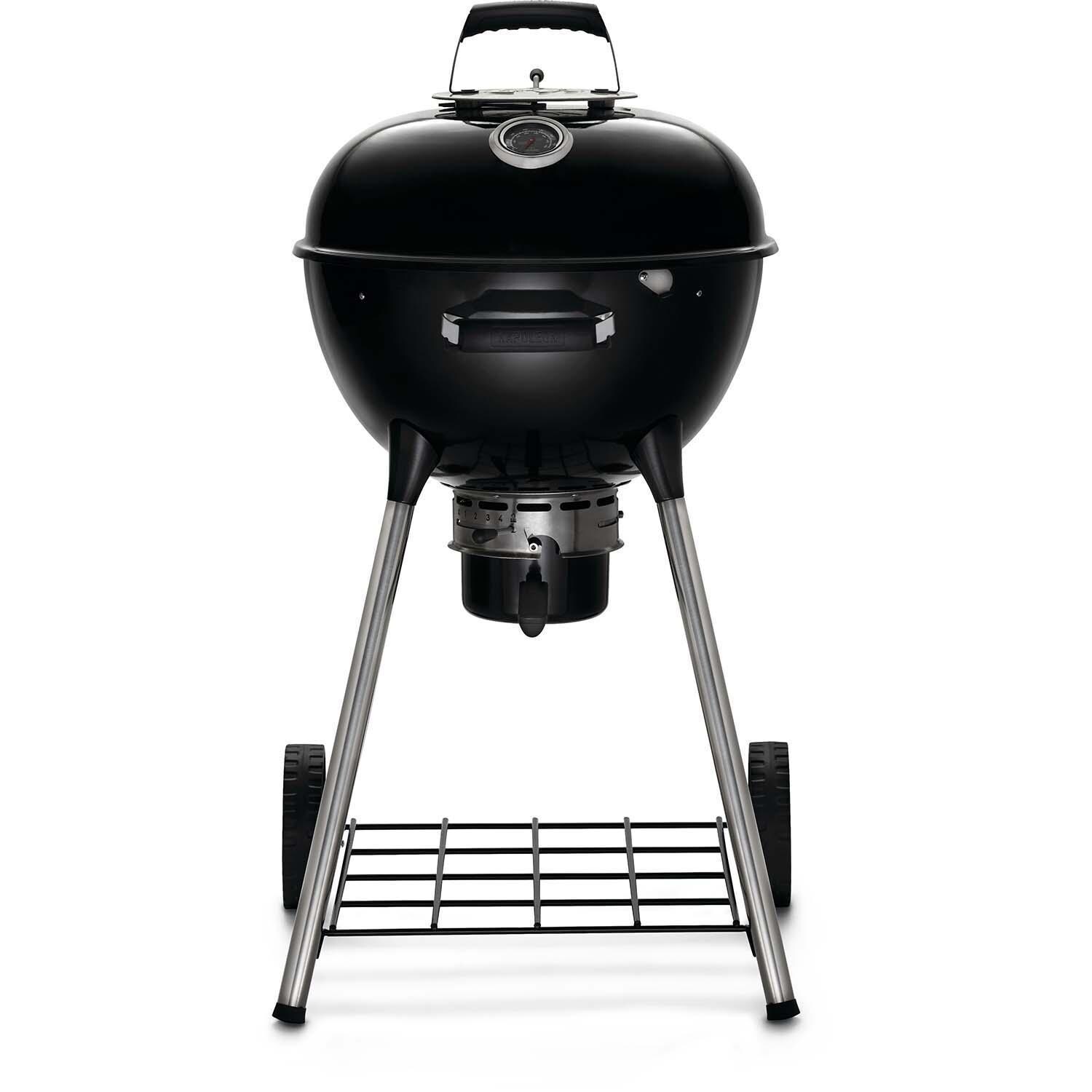thumbnail image 2 of 18.5 Inch Portable Charcoal Kettle Grill & Smoker - With 4 Detachable Legs & Wheels, For Camping, Tailgating, Backyard 2 of 14