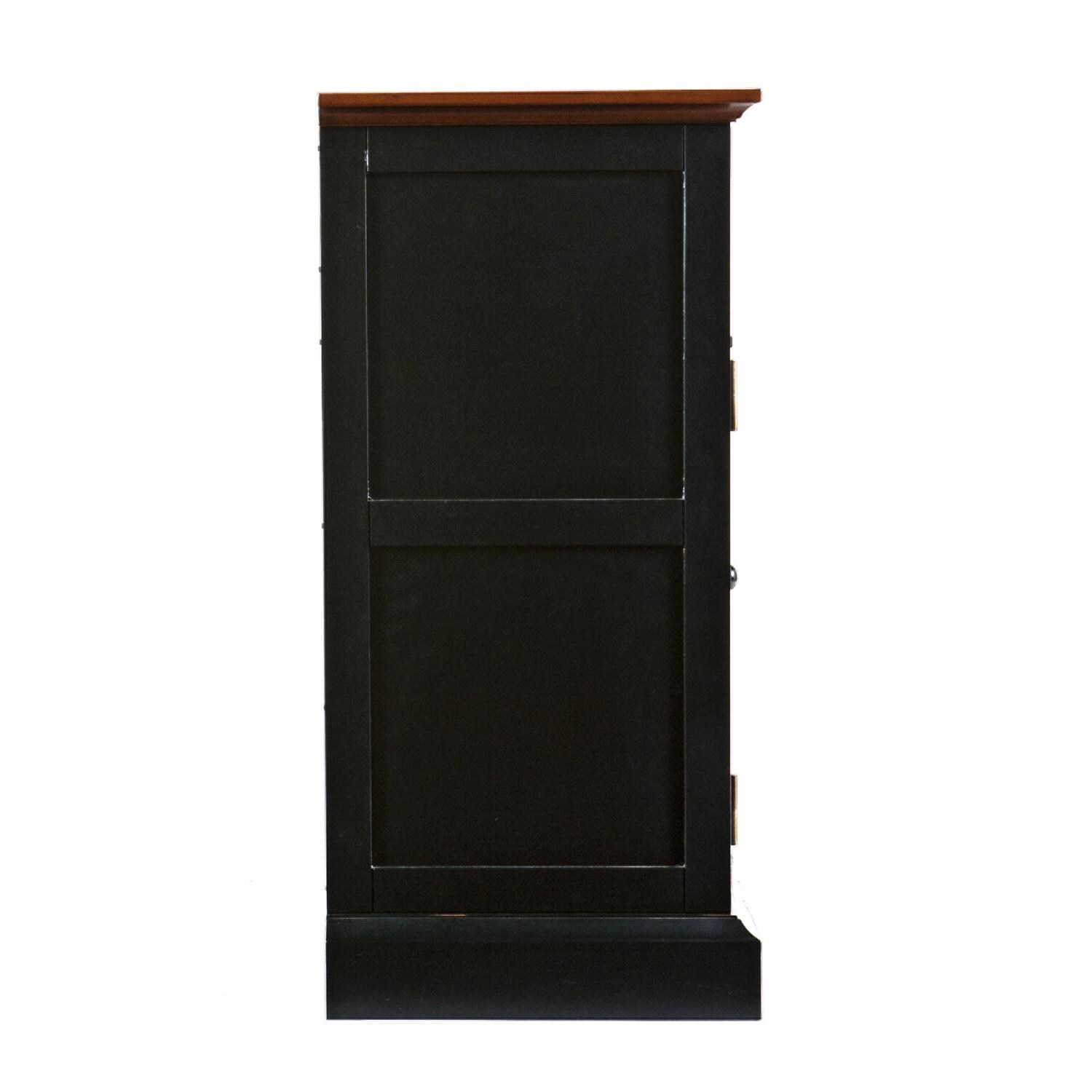 Southern Enterprises Antebellum 48-Inch Electric Fireplace Media Console - Black/Walnut - Side View thumbnail