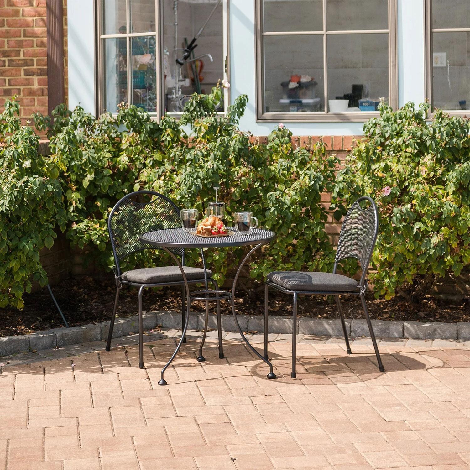 KETTLER 24 Inch Steel Round Mesh Bistro Dining Table - Dining Set (Not Included) - Lifestyle thumbnail