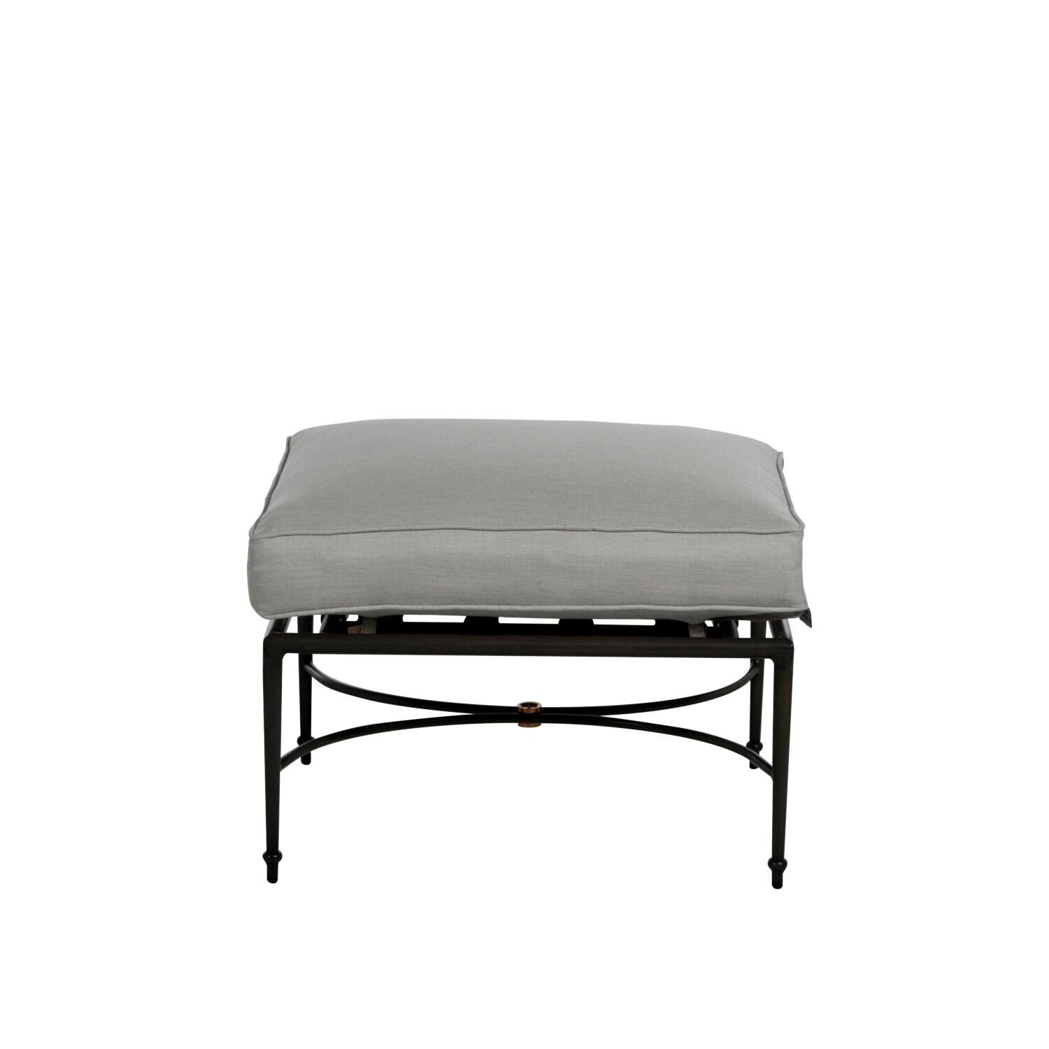 Summer Classics 366631+C606H6101W6101 Roma Aluminum Ottoman - Front View thumbnail