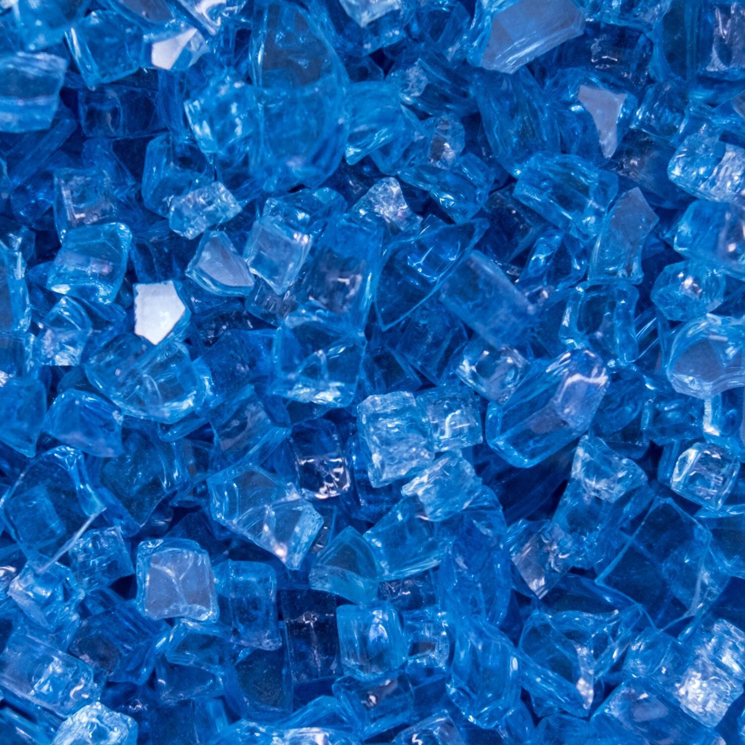 Lakeview Outdoor Designs 1/4-Inch Sky Blue Non-Reflective Fire Glass - Close-up thumbnail